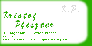 kristof pfiszter business card