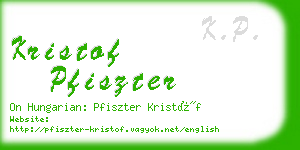 kristof pfiszter business card